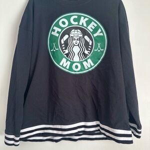 XL Chaps Black and Green Crew Neck Sweater
